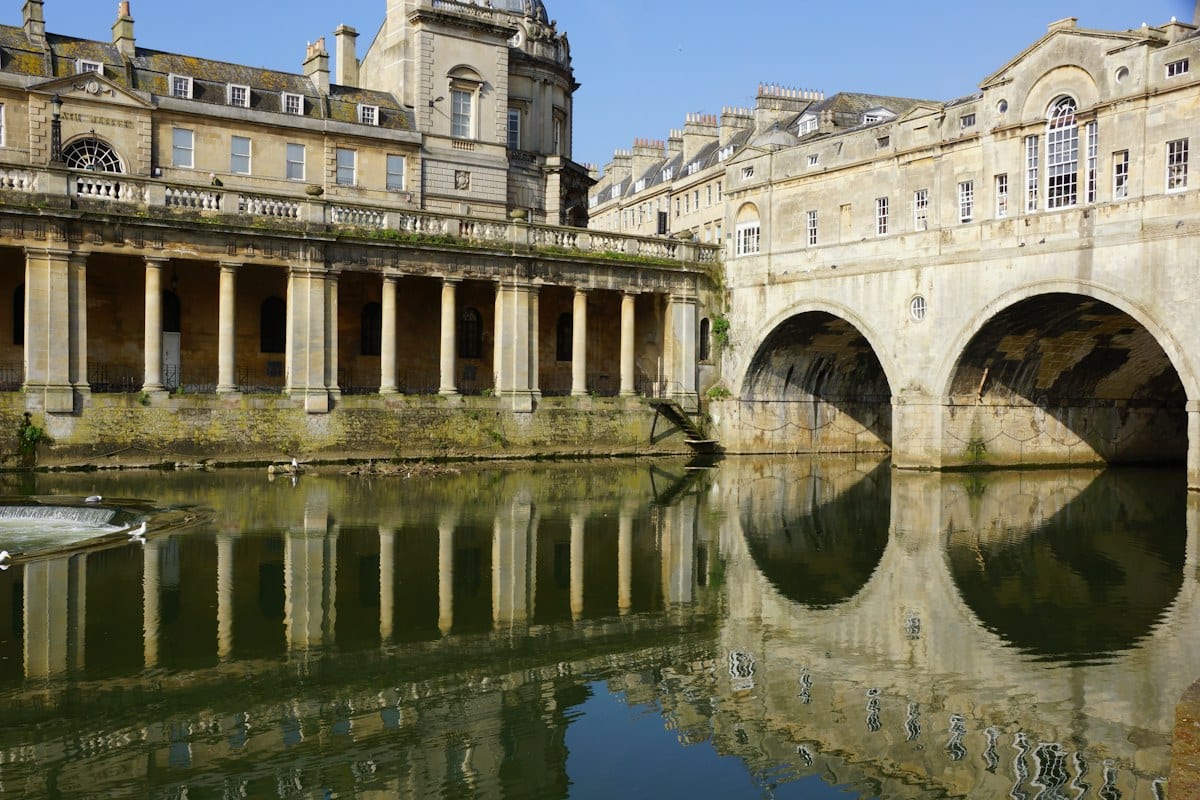 Pulteney Bridge over the River Avon in Bath